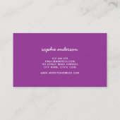 Roze gerolde inkt trendy modern visitekaartje (Achterkant)