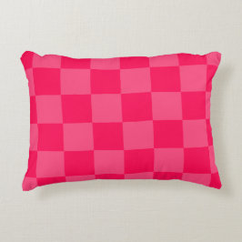 Roze geruite achtergrond accent kussen