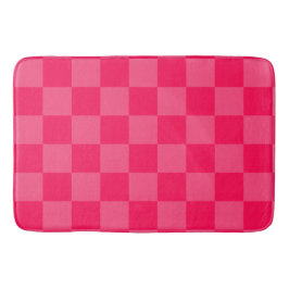 Roze geruite achtergrond badmat