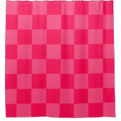 Roze geruite achtergrond douchegordijn (Voorkant)