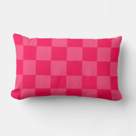Roze geruite achtergrond kussen