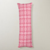 Roze geruite Argyle-patroon Lichaamskussen (Achterkant (Verticaal))