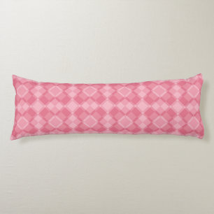 Roze geruite Argyle-patroon Lichaamskussen