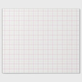 Roze geruite babyshower-cadeauverpakkings papier (Vlak)