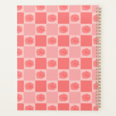 Roze geruite bloemen planner (Achterkant)