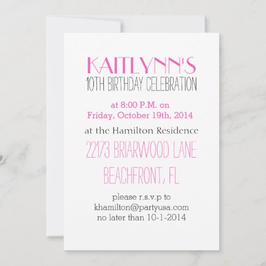 Roze Geruite Diamanten Cheer/Pom Party Uitnodiging (Achterkant)