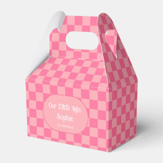 Roze geruite favorieten doos | Onze Kleine Boo Fee Bedankdoosjes