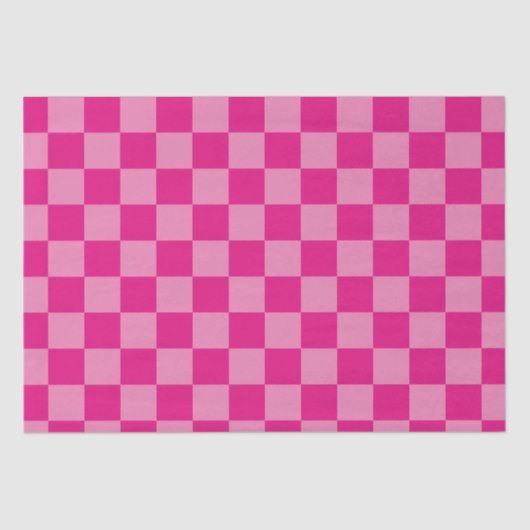 Roze Geruite geometrische Tissuepapier (Voorkant)