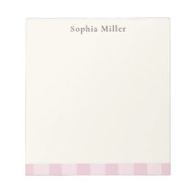 Roze geruite gepersonaliseerde cottage