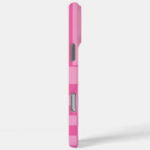 Roze geruite gestreepte gepersonaliseerde Case-Mate iPhone case (Achterkant / Rechts)