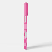 Roze geruite gestreepte gepersonaliseerde Case-Mate iPhone case (Achterkant / Rechts)