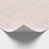 Roze geruite gingham coquette cadeaupapier uit het (Hoek)