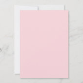 Roze geruite meisjesdoop kaart (Achterkant)