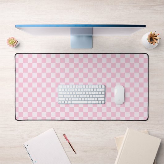 Roze geruite Mousepad Desktop Mat (Kantoor 1)