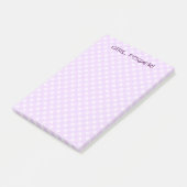 roze geruite notities post-it® notes (Schuin)