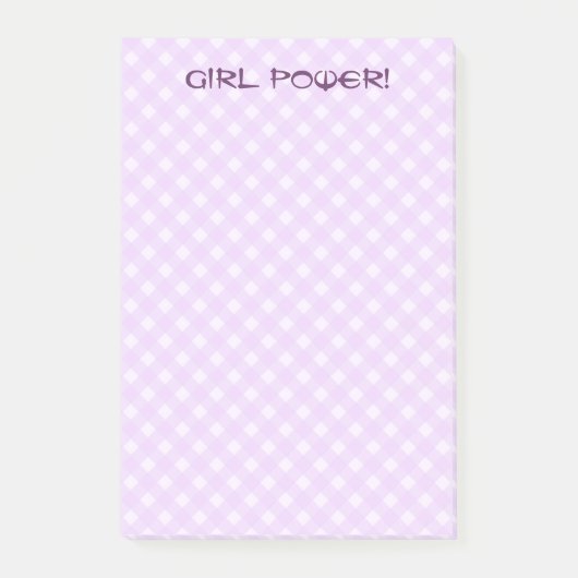 roze geruite notities post-it® notes (Voorkant)