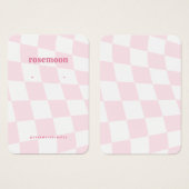 Roze Geruite Oorbel Display Kaart (Voorkant /achterkant)