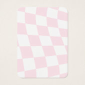 Roze Geruite Oorbel Display Kaart (Achterkant)