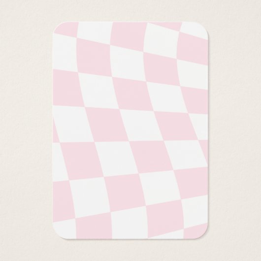 Roze Geruite Oorbel Display Kaart (Achterkant)