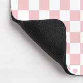 Roze geruite patroon achtergrond muismat (Hoek)