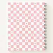 Roze geruite patroon achtergrond notitieboek (Achterkant)