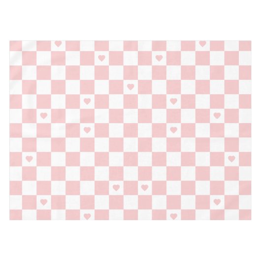 Roze geruite patroon achtergrond tafelkleed (Voorkant (Horizontaal))