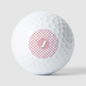 Roze geruite patroon golfballen (Voorkant)