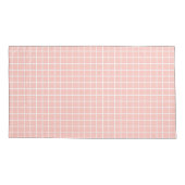 Roze geruite patroon kussenhoes (Achterkant)
