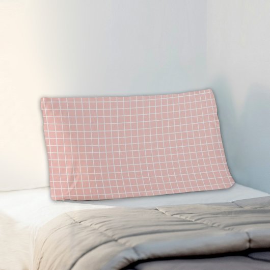 Roze geruite patroon kussenhoes