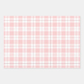 Roze geruite patroon met bijpassende tinten roze inpakpapier vel (Voorkant)