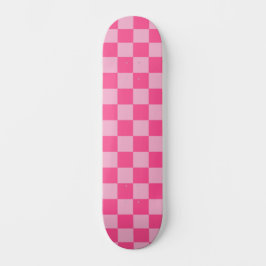 Roze geruite print persoonlijk skateboard