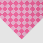 Roze geruite print tissuepapier (Detail)