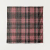 Roze geruite ruitvormige rustieke patroon wandkleed (Voorkant (horizontaal))