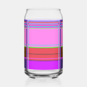 Roze geruite stofpatroon stof Madras Blikvorm Glas (Rechts)
