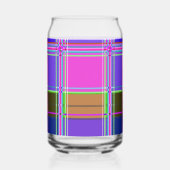 Roze geruite stofpatroon stof Madras Blikvorm Glas (Links)