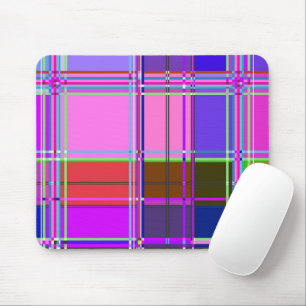 Roze geruite stofpatroon stof Madras Muismat