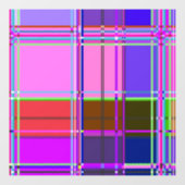 Roze geruite stofpatroon stof Madras Raamsticker (Vel)