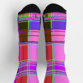 Roze geruite stofpatroon stof Madras Sokken (Top)