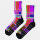 Roze geruite stofpatroon stof Madras Sokken (Links)