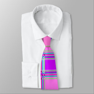 Roze geruite stofpatroon stof Madras Stropdas