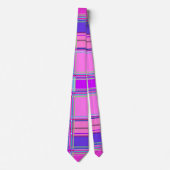 Roze geruite stofpatroon stof Madras Stropdas (Voorkant)