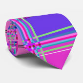 Roze geruite stofpatroon stof Madras Stropdas (Opgerold)