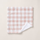 Roze geruite strepen bad handdoek (Wasdoekje)