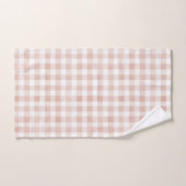 Roze geruite strepen bad handdoek (Handdoek)