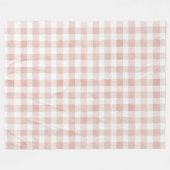 Roze geruite strepen fleece deken (Voorkant (Horizontaal))