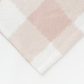 Roze geruite strepen fleece deken (Hoek)