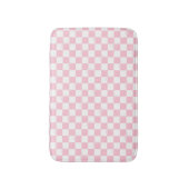 Roze geruite trendy Coquette badkamer badmat (Voorkant Verticaal)