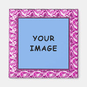 Roze gescand Foto Lijst Magnet (Voorkant)