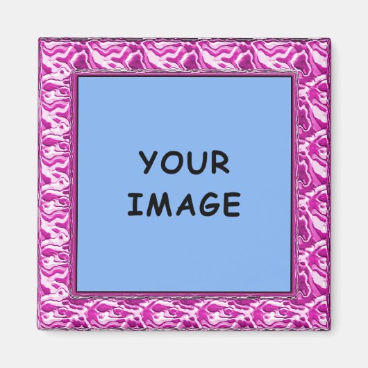 Roze gescand Foto Lijst Magnet (Voorkant)