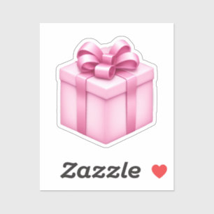 Roze geschenkdoos emoji sticker